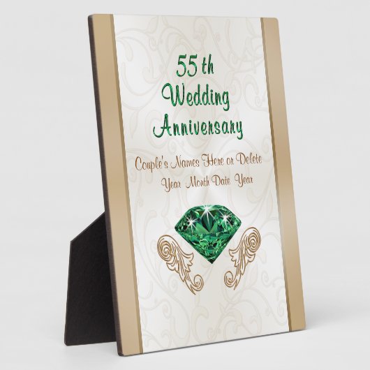 55パーソナライズされた周年記念結婚贈アイディア フォトプラーク (側面)