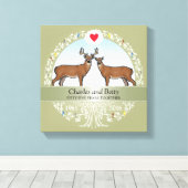 55パーソナライズされた周年記念結婚、バック&ドー キャンバスプリント (インサイチュ (ウッドフロア))