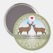 55パーソナライズされた周年記念結婚、バック&ドー マグネット (正面/裏面)