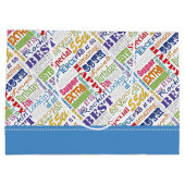 55ユニーク歳の誕生日に贈られる特別な贈り物 ラージペーパーバッグ (裏面)