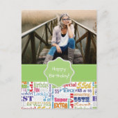 55ユニーク歳の誕生日プレゼント インビテーションポストカード (正面)