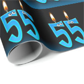 55ユーモアのある歳の誕生日の蝋燭（眼球） ラッピングペーパー (ロールコーナー)