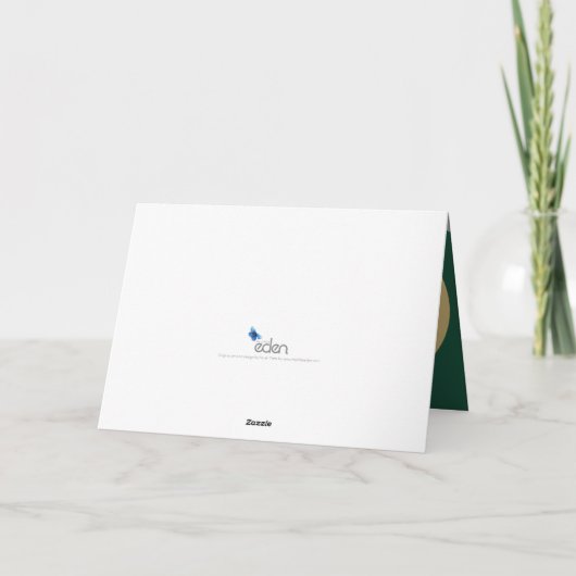 55周年のエメラルド金ゴールドリングで写真 カード (裏面)