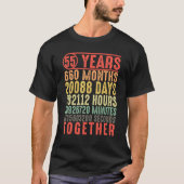 55周年を迎える親たち結婚した Tシャツ (正面)
