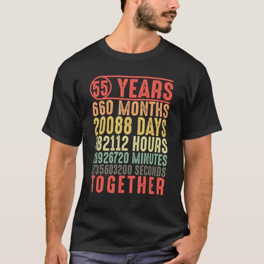 55周年を迎える親たち結婚した Tシャツ (正面)