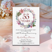 55周年エメラルドのサプライズ結婚記念日フラワーギフト 招待状