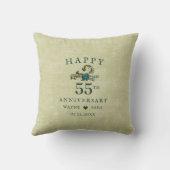 55周年エメラルドジュエルの結婚記念日 クッション (裏面)