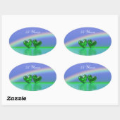 55周年エメラルドハート 楕円形シール (シート)