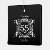 55周年エメ結婚ラルドクレスト セラミックオーナメント (左)