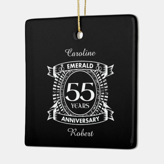 55周年エメ結婚ラルドクレスト セラミックオーナメント (左)