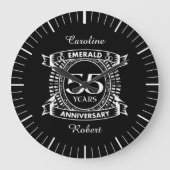 55周年エメ結婚ラルドクレスト ラージ壁時計 (正面)