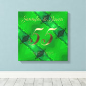 55周年エメ結婚ラルド結婚ズ キャンバスプリント (インサイチュ (ウッドフロア))