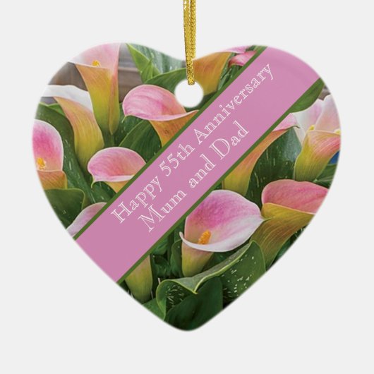 55周年エメ結婚ラルド セラミックオーナメント (正面)