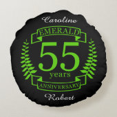 55周年エメ結婚ラルド ラウンドクッション (裏面)