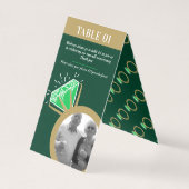 55周年パーティーエメラルド金ゴールドリング2枚写真 (裏面)