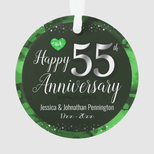 55周年結婚を迎える オーナメント (裏面)