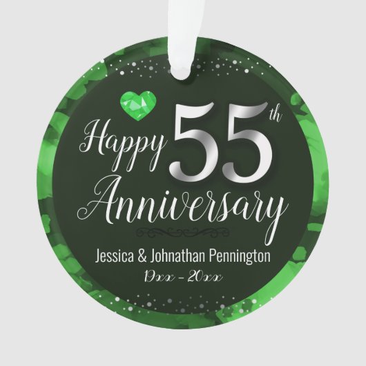 55周年結婚を迎える オーナメント (正面)