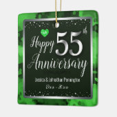 55周年結婚名前をカスタムする セラミックオーナメント (左)