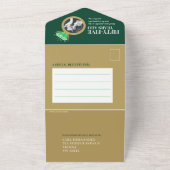 55周年結婚記念エメラルドゴールドリング オールインワン招待状 (外側)