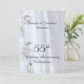 55周年結婚記念パーティー 招待状 ヴィンテージ ラ lace (スタンド正面)