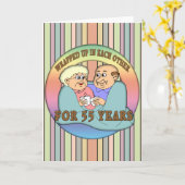 55周年結婚記念日のプレゼント カード (黄色い花)