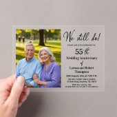55周年結婚記念日の写真 アクリル招待状 (インサイチュ (ポータブル))