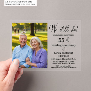 55周年結婚記念日の写真 アクリル招待状