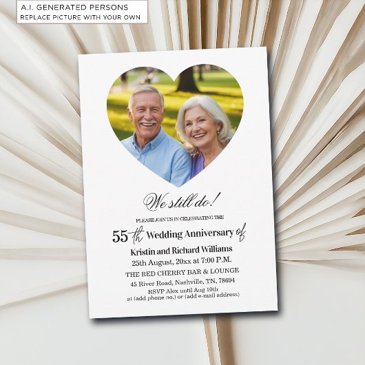 55周年結婚記念日の写真 招待状