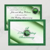 55周年結婚記念日の出欠確認 招待状 (正面/裏面)