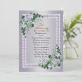 55周年結婚記念日の誓いの更新 ラベンダー 招待状 (スタンド正面)