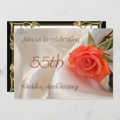 55周年結婚記念日パーティー招待状 招待状 (正面/裏面)
