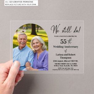 55周年結婚記念日フォト アクリル招待状
