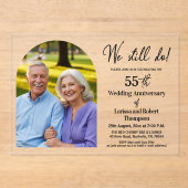 55周年結婚記念日フォト アクリル招待状 (正面)