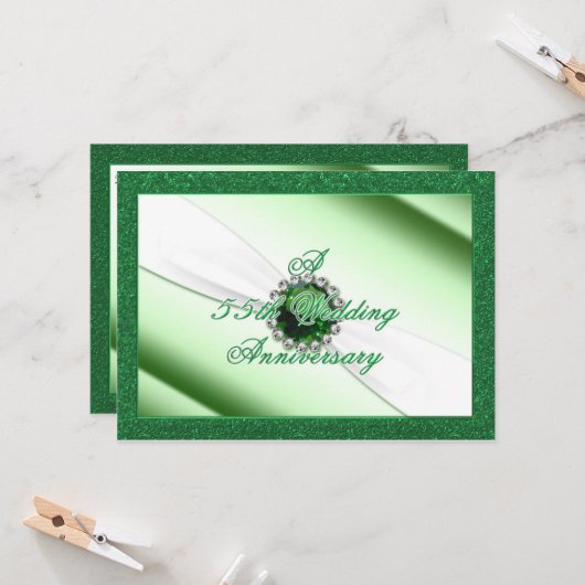 55周年結婚記念日招待状 招待状 (正面/裏面インサイチュ)