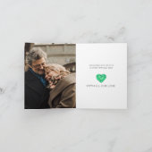 55周年結婚記念日 エメラルドの愛 強く カード (内部)