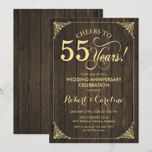 55周年結婚記念日 - ゴールドウッド 招待状