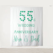 55周年結婚記念日 両親 エメラルド婚 タペストリー (正面)