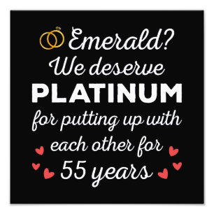 55周年結婚I – エメラルドおもしろいカップル フォトプリント