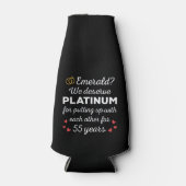 55周年結婚I – エメラルドおもしろいカップル ボトルクーラー (正面)