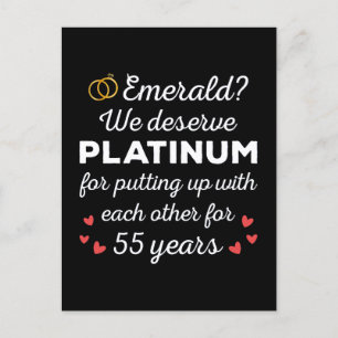 55周年結婚I – エメラルドおもしろいカップル ポストカード