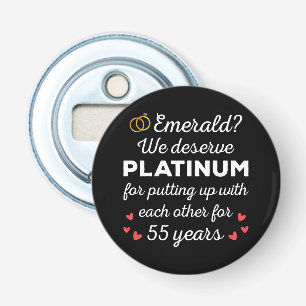 55周年結婚I – エメラルドおもしろいカップル 栓抜き