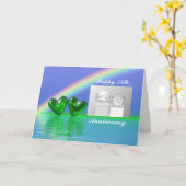 55周年記念エメラルドハート(写真用) カード (黄色い花)