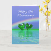 55周年記念エメラルドハート（高） カード (黄色い花)