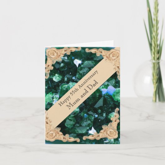 55周年記念エメ結婚ラルドカード カード (正面)