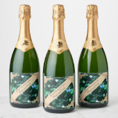 55周年記念エメ結婚ラルドカード スパークリングワインラベル (ボトル)