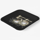 55周年記念パーティースパーカーズオンブラック ペーパープレート (傾斜あり)