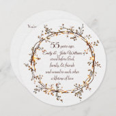 55周年記念パーティー白熱［赤熱］光を放つオータムベリーリース 招待状 (正面/裏面)