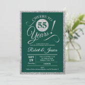 55周年記念パーティー – エメラルドグリーンシルバー 招待状 (スタンド正面)