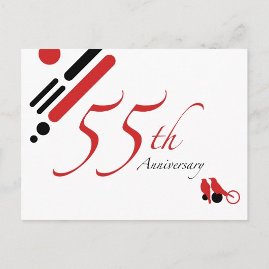 55周年記念モダン（鳥） ポストカード (正面)