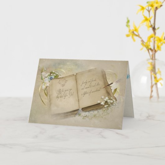 55周年記念ヴィンテージを開く カード (黄色い花)